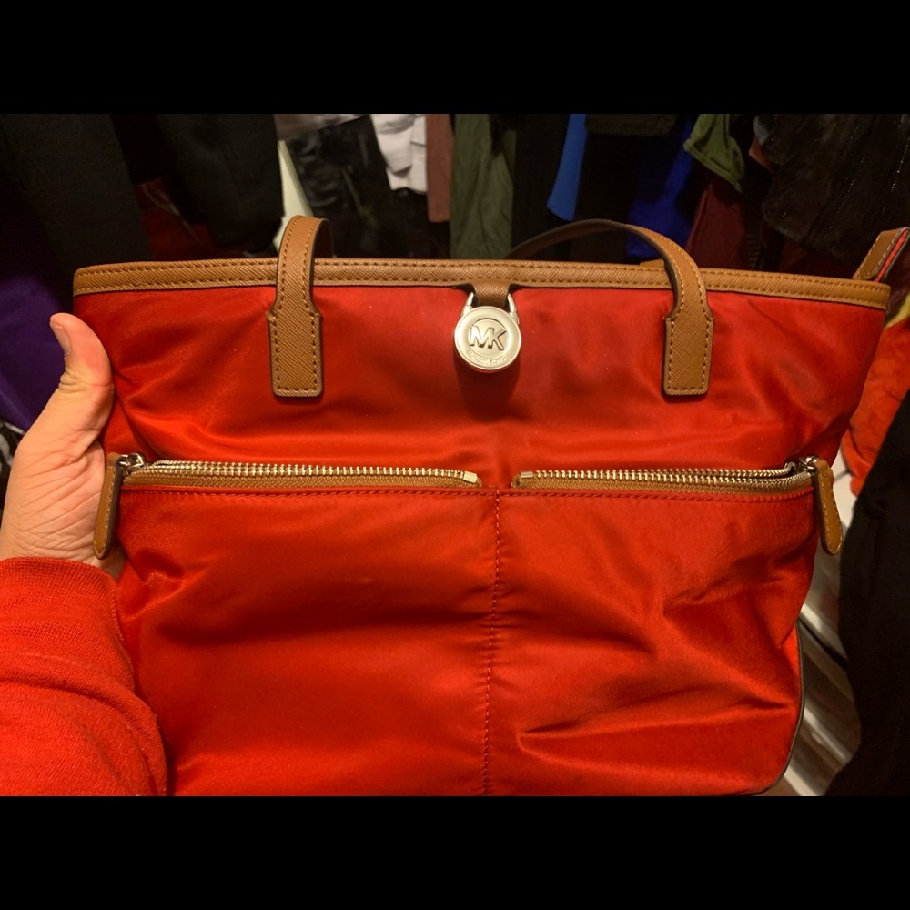 Red Michael Kors purse